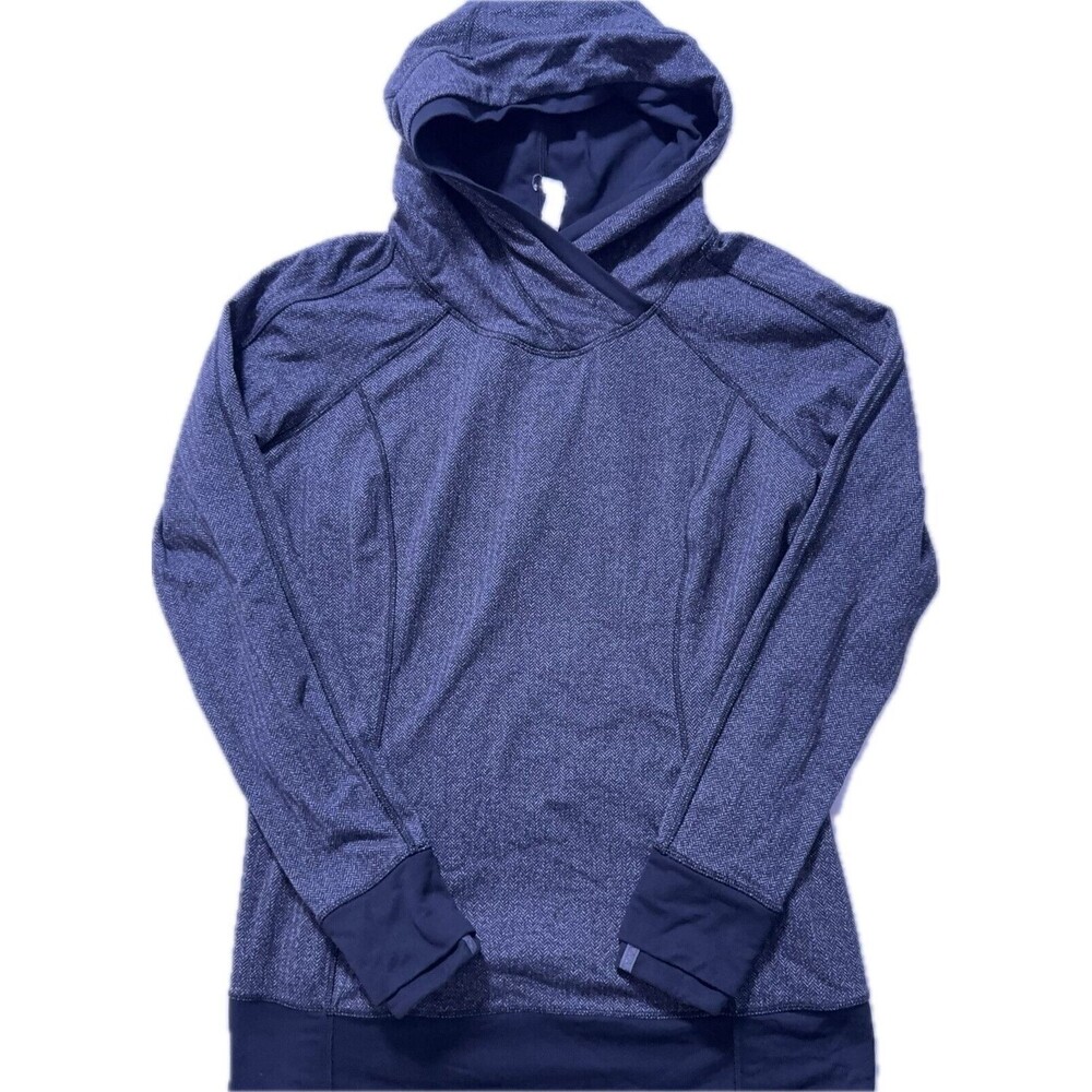 LULULEMON ATHLETICA Heathered Gray Long Sleeve Pullover Hoodie Womens Size 12
